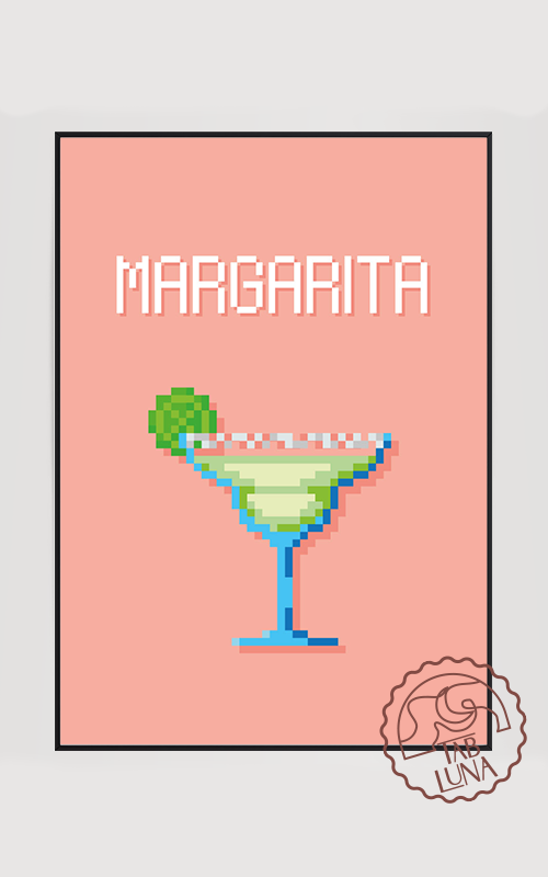 Margarita PixelArt Poster