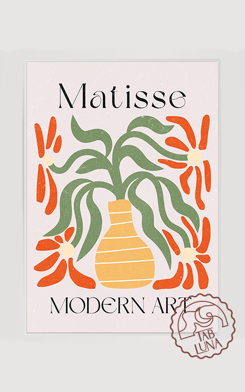 Matisse Dokunuşuyla Modern Çiçekler Poster