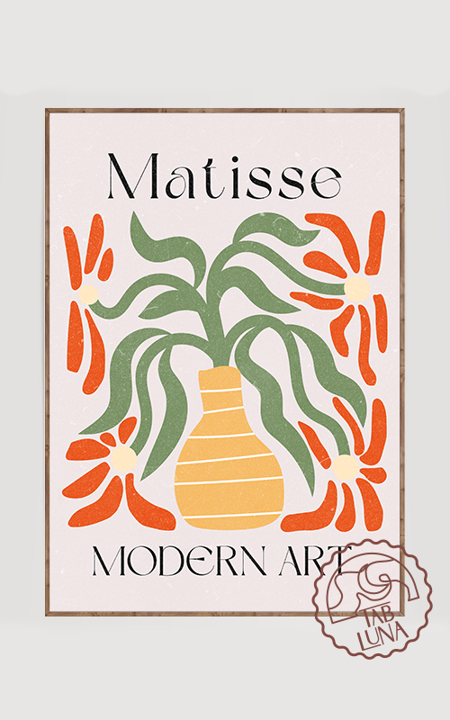 Matisse Dokunuşuyla Modern Çiçekler Poster