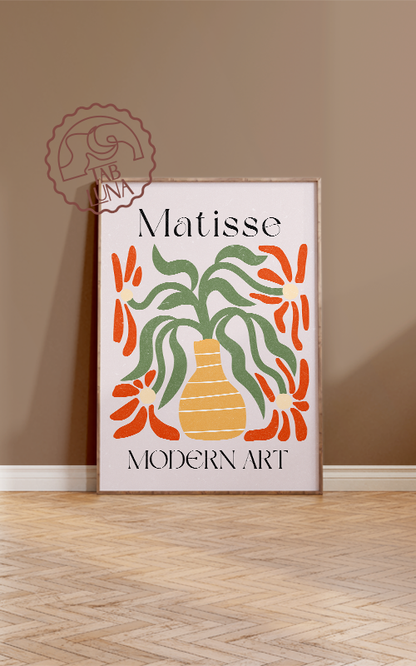 Matisse Dokunuşuyla Modern Çiçekler Poster