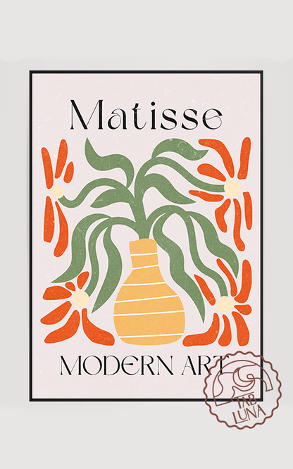 Matisse Dokunuşuyla Modern Çiçekler Poster