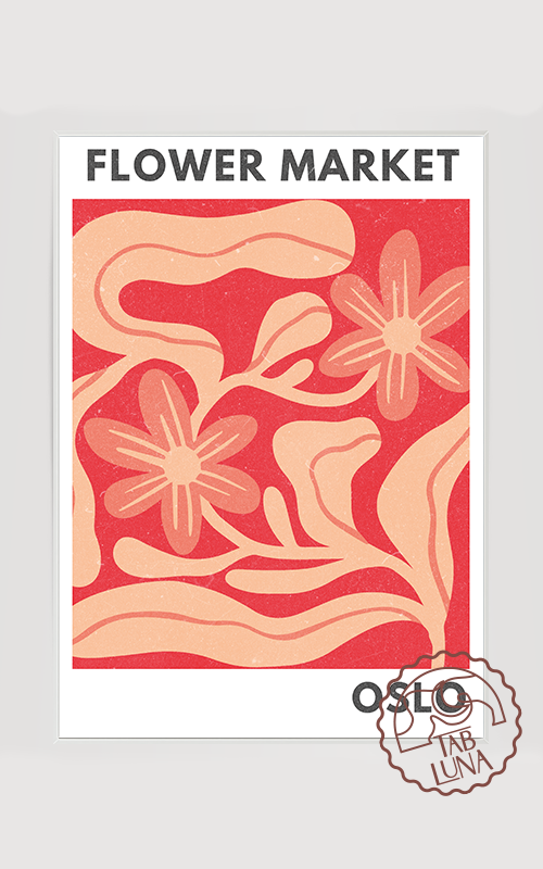 Flower Market Oslo Poster