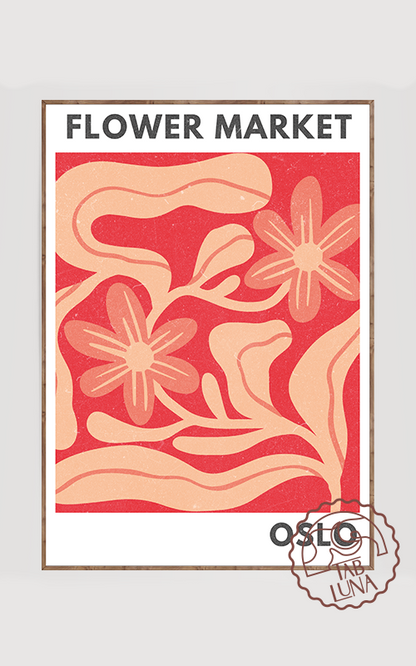 Flower Market Oslo Poster