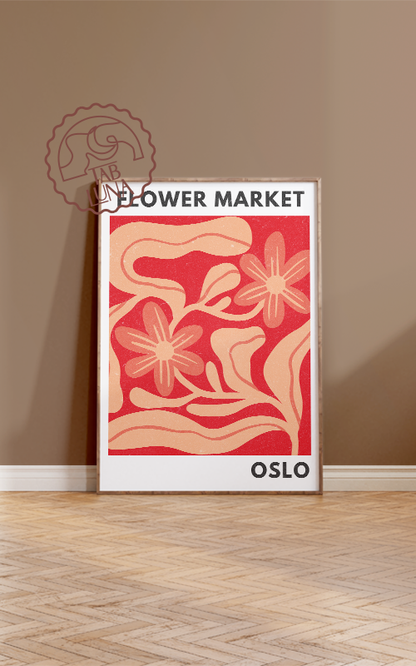 Flower Market Oslo Poster