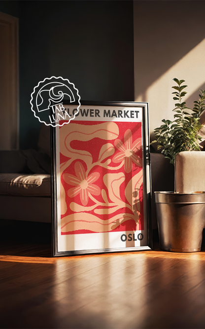 Flower Market Oslo Poster