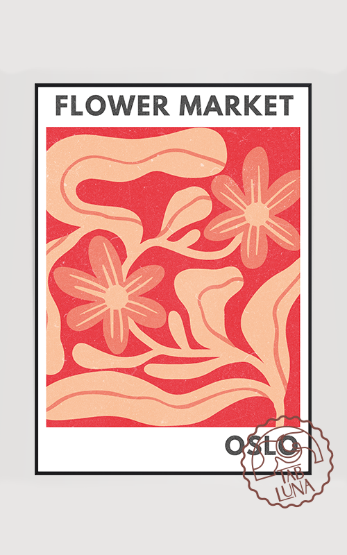 Flower Market Oslo Poster