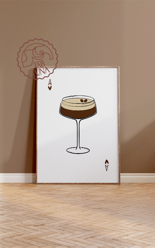 Espresso Martini İskambil Poster