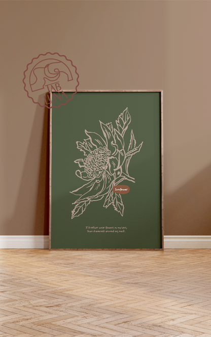 Bohem Flower No:40 Poster