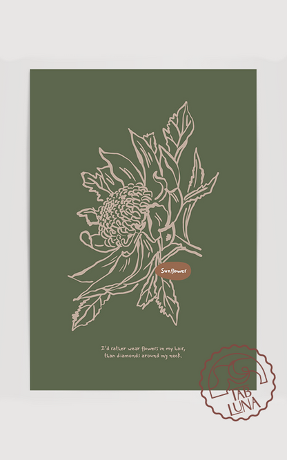 Bohem Flower No:40 Poster