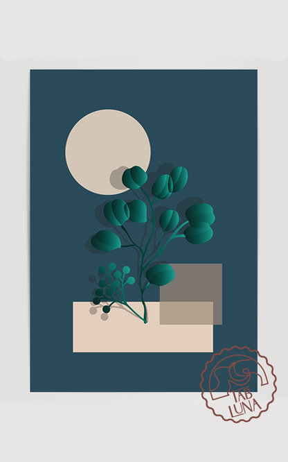 Minimalist Flower No:1 Poster