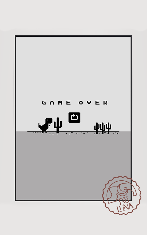 Game Over PixelArt Poster