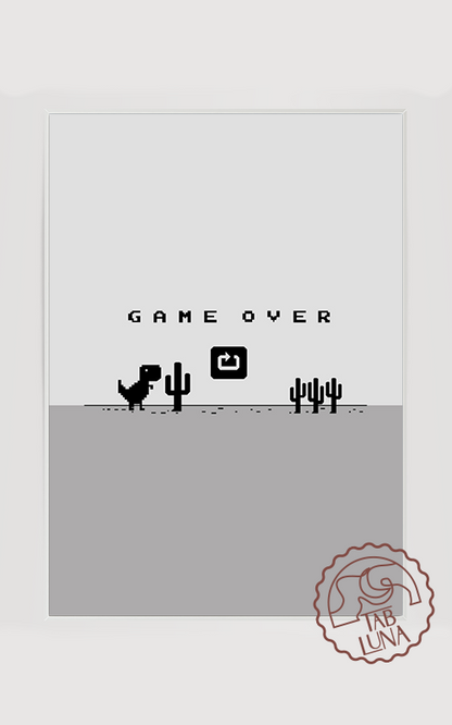 Game Over PixelArt Poster