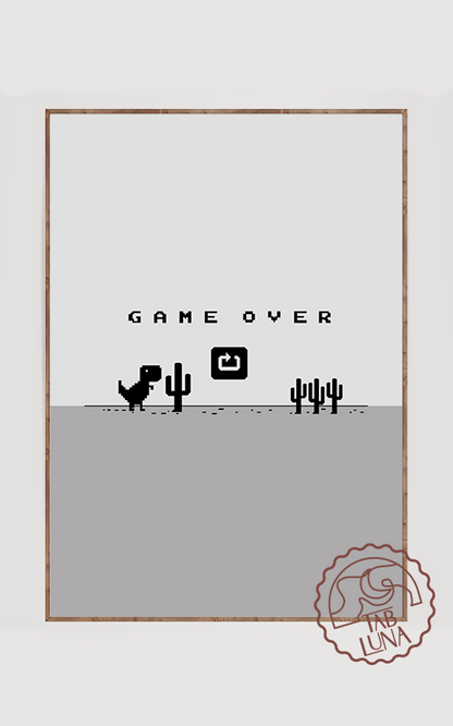 Game Over PixelArt Poster